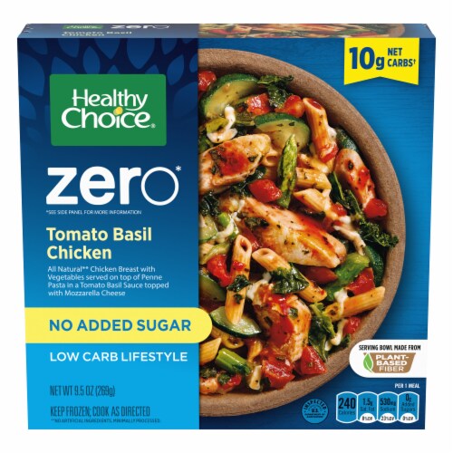 Healthy Choice Zero* Tomato Basil Chicken Bowl Frozen Meal Perspective: front