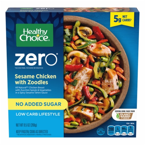 Healthy Choice® Zero Sesame Chicken with Zoodles Low Carb Frozen Meal Perspective: front