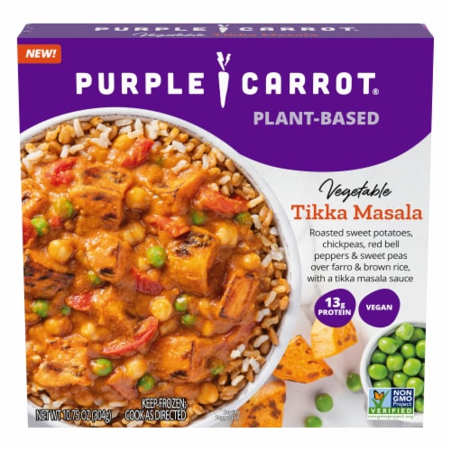 Purple Carrot® Vegetable Tikka Masala Plant Based Meal Perspective: front