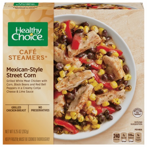 Healthy Choice Cafe Steamers Mexican-Style Street Corn Frozen Meal Perspective: front