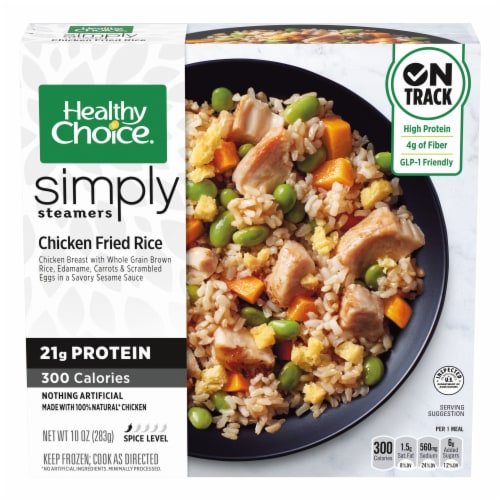 Healthy Choice Simply Steamers Chicken Fried Rice Frozen Meal Perspective: front