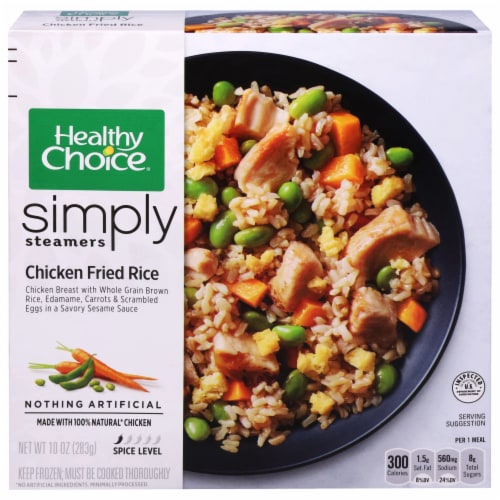 Healthy Choice Simply Steamers Chicken Fried Rice Frozen Meal Perspective: front