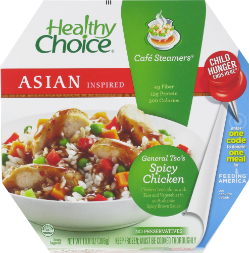 Healthy Choice Asian Inspired General Tso's Chicken Perspective: front