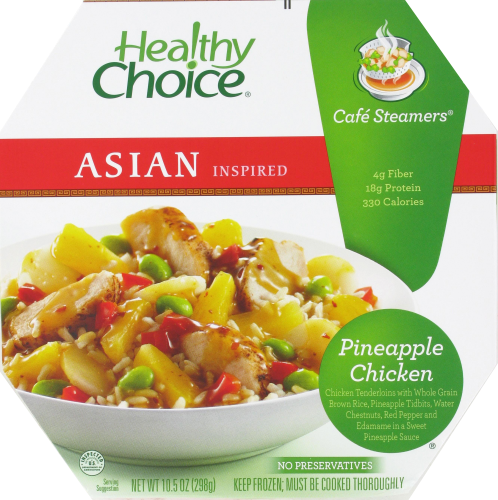 Healthy Choice Asian Inspired Pineapple Chicken Perspective: front
