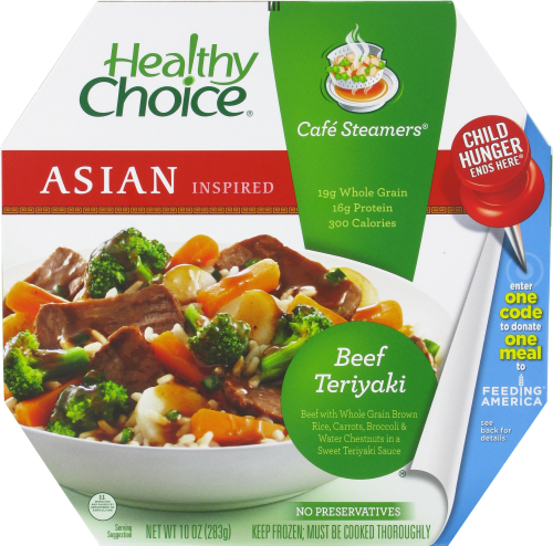 Healthy Choice Asian Inspired Beef Terijaki Perspective: front