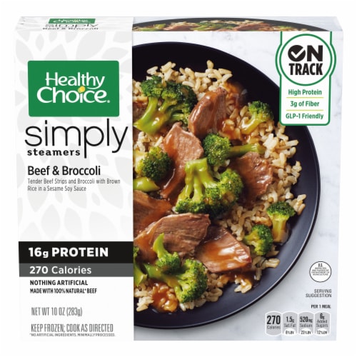 Healthy Choice® Simply Steamers Beef & Broccoli Meal Frozen Meal Perspective: front