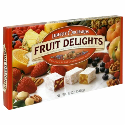 Liberty Orchards Fruit Delights Box Perspective: front