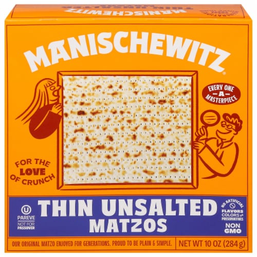 Manischewitz® Unsalted Thin Matzos Perspective: front