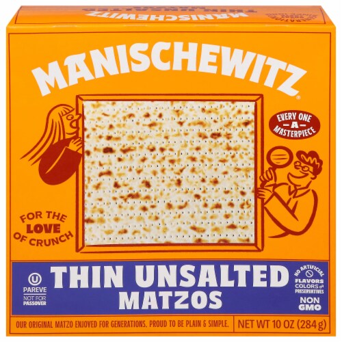 Manischewitz® Unsalted Thin Matzos Perspective: front
