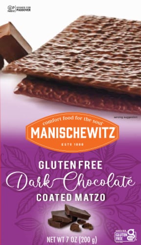 Manischewitz Gluten Free Dark Chocolate Covered Egg Matzo Perspective: front