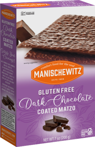 Manischewitz® Gluten-Free Dark Chocolate Covered Matzo Perspective: front