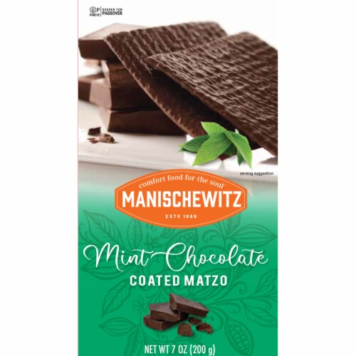 Manischewitz Mint Chocolate Coated Matzo Perspective: front