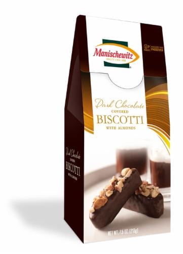 Manischewitz Dark Chocolate W/ Almond Biscotti Perspective: front