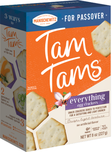Manischewitz Passover Tam Tam Everything Crackers Perspective: front