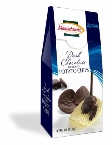 Manischewitz Chocolate Covered Potato Chips Perspective: front