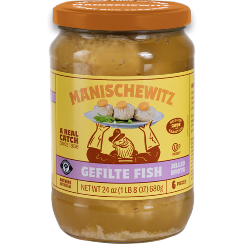 Manischewitz Gefilte Fish in Jelled Broth Perspective: front
