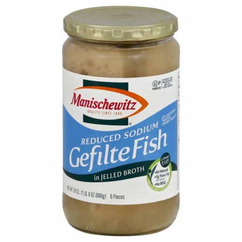 Manischewitz Gefilte Fish in Jelled Broth - Reduced Sodium Perspective: front