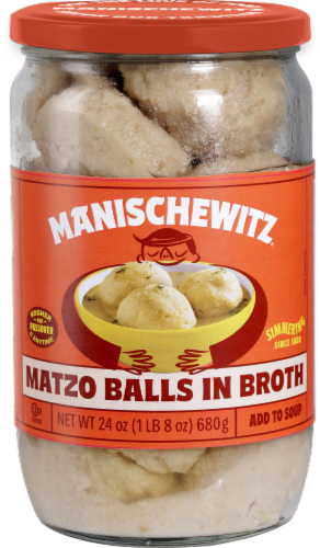 Manischewitz Matzo Balls in Broth Perspective: front