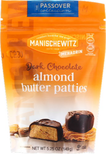 Manischewitz® Dark Chocolate Almond Butter Patties Perspective: front