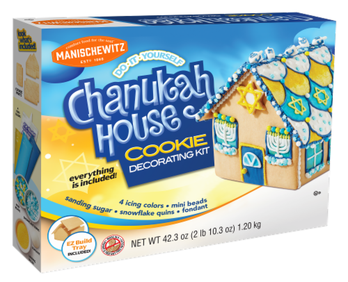 Manischewitz Chanukah Cookie House Decorating Kit Perspective: front