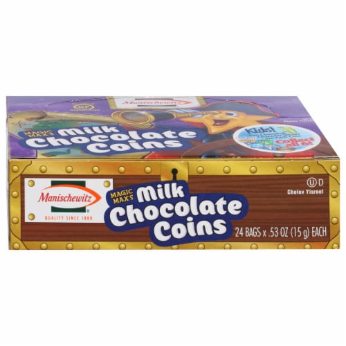 Manischewitz® Milk Chocolate Coins Perspective: front