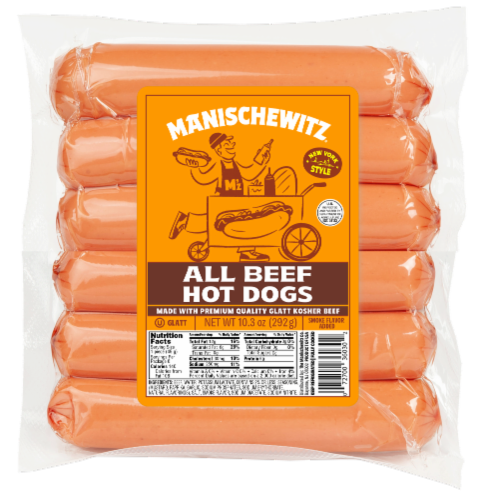 Manischewitz® Classic Beef Hot Dogs Perspective: front