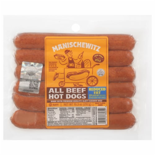 Manischewitz Reduced Fat Hot Dogs Perspective: front