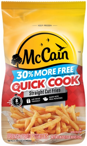 McCain Quick Cook Straight Cut French Fries, Frozen Potatoes Perspective: front