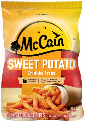 McCain Sweet Potato Crinkle Fries, Frozen Sweet Potatoes Perspective: front