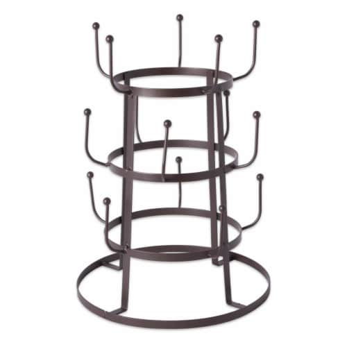 Design Imports Z01417 Rustic Bronze Vintage Mug Stand Perspective: front