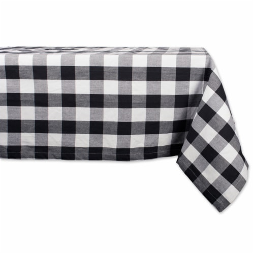 DII Black Buffalo Check Tablecloth Perspective: front
