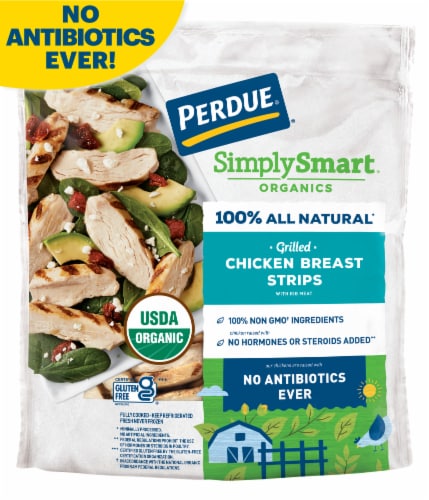 PERDUE® SIMPLY SMART® ORGANICS Gluten Free Grilled Chicken Strips Perspective: front