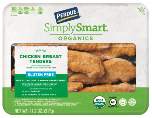 Perdue® SimplySmart® Organics Gluten Free Breaded Chicken Breast Tenders Perspective: front