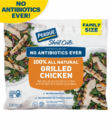 PERDUE® SHORT CUTS® Grilled Carved Chicken Breast Strips Perspective: front