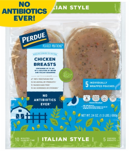 Perdue® Perfect Portions® Italian Style Boneless Skinless Chicken Breasts Perspective: front