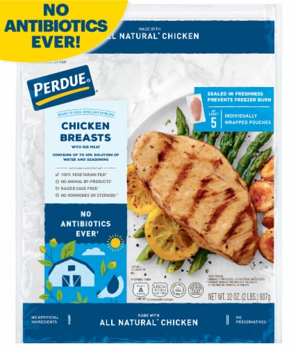 PERDUE® Individually Wrapped Boneless Skinless Chicken Breasts Perspective: front