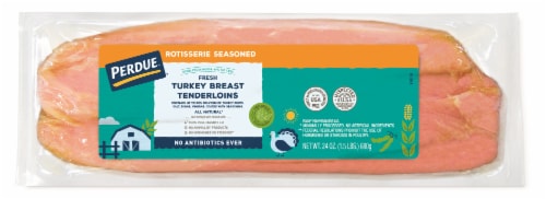 Perdue Rotisserie Seasoned Fresh Turkey Breast Tenderloins Perspective: front