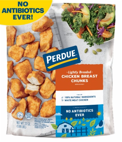 PERDUE® Lightly Breaded Chicken Breast Chunks Perspective: front