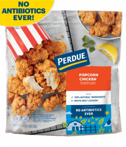 Perdue® Frozen Fully Cooked Breaded Popcorn Chicken Breast Chunks Perspective: front