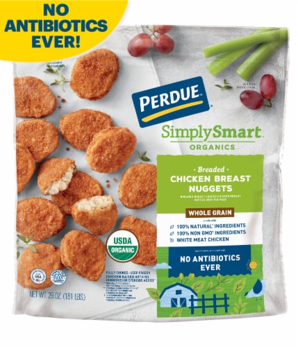 PERDUE® SIMPLY SMART® ORGANICS Whole Grain Chicken Breast Nuggets Perspective: front
