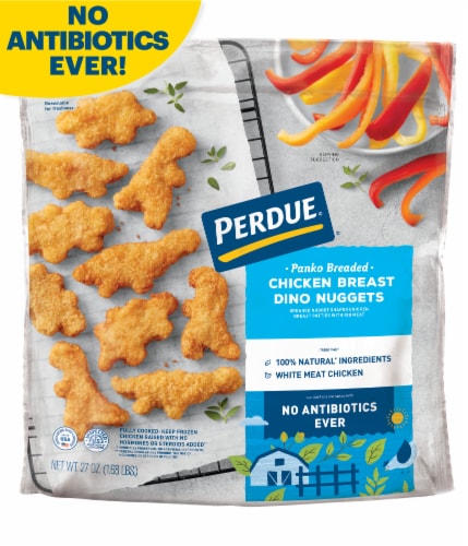 Perdue® Frozen Fully Cooked Panko Breaded Dino Shaped Chicken Breast Nuggets