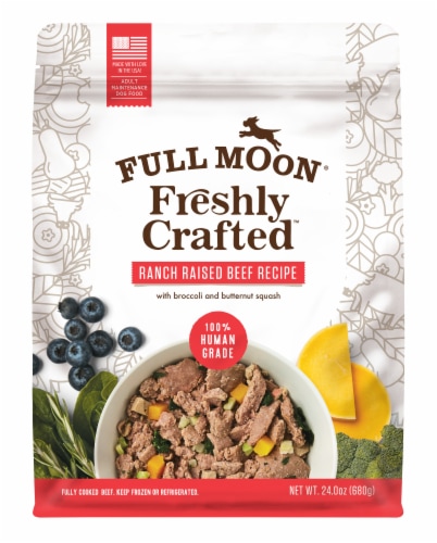 Full Moon® Freshly Crafted Ranch Raised Beef Recipe Dog Food Perspective: front