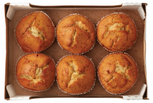 Dunford Jumbo Almond Poppy Muffins Perspective: front