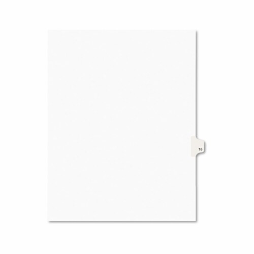 Preprinted Legal Exhibit Side Tab Index Dividers, Avery Style, 10-Tab, 16, 11 x 8.5, White, 25/Pack, (1016)