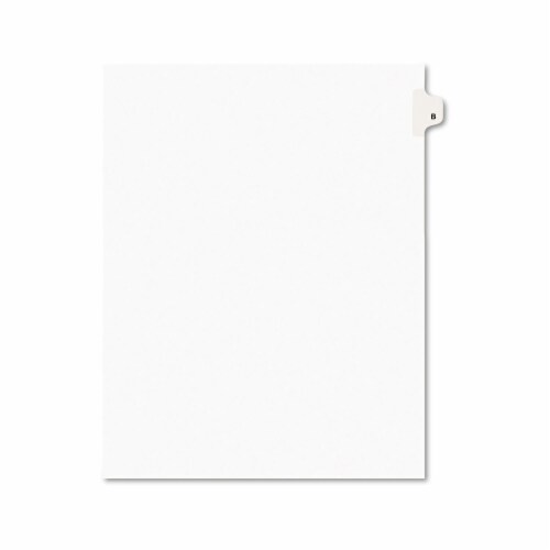 Preprinted Legal Exhibit Side Tab Index Dividers, Avery Style, 26-Tab, B, 11 x 8.5, White, 25/Pack, (1402)