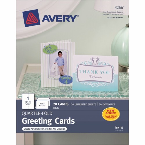 Avery Greeting Cards - 97 Brightness - 4 1/4 Avery Greeting Cards - 97 Brightness - 4 1/4