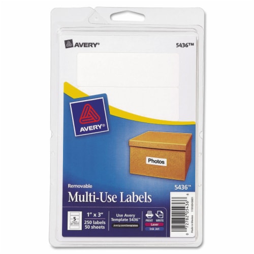 Avery Print or Write Multi-Use Labels Perspective: front