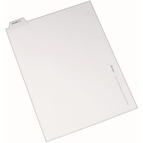 Avery Individual Bottom Tab Legal Dividers - 25 x Divider(s) - Bottom Tab(s) - Exhibit Z - 1 Tab(s)/Set - 8.5 Avery Individual Bottom Tab Legal Dividers - 25 x Divider(s) - Bottom Tab(s) - Exhibit Z - 1 Tab(s)/Set - 8.5