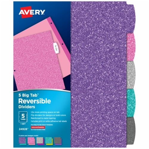 Avery Reversible Big Tab Dividers Perspective: front
