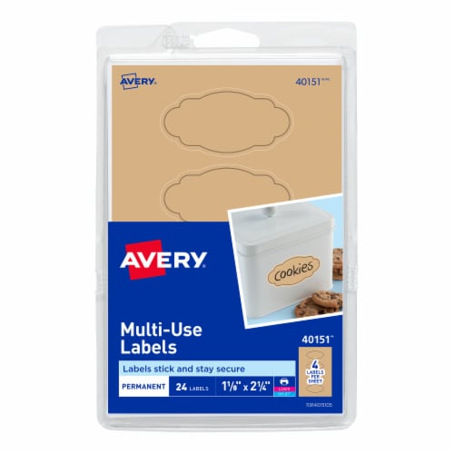 Avery Multi-Use Oval Label - Brown Perspective: front
